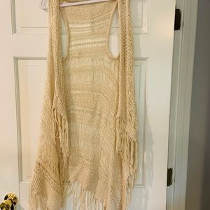 Jessica Simpson fringe cardigan